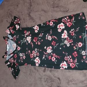 Black and pink floral dress made by eye candy